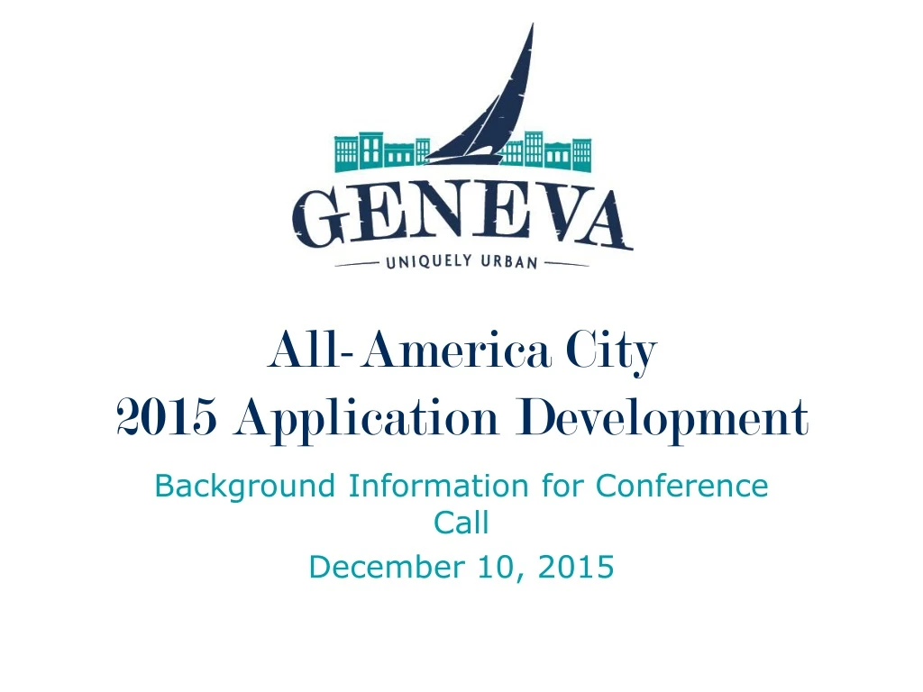 all america city 2015 application development
