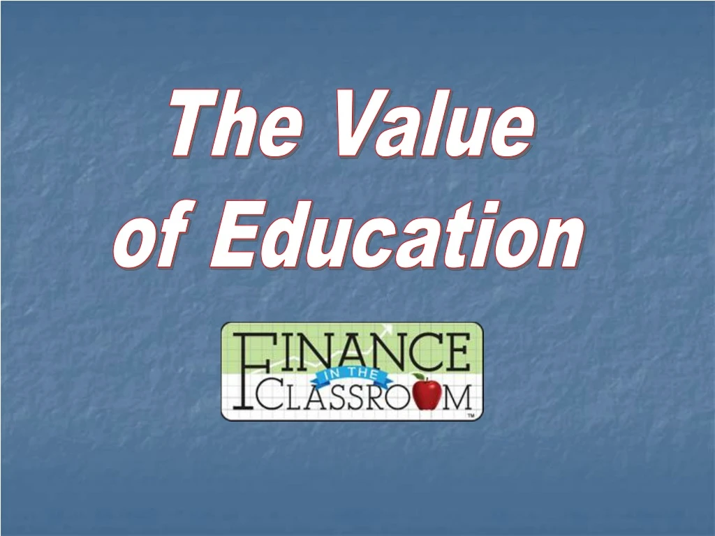 the value of education