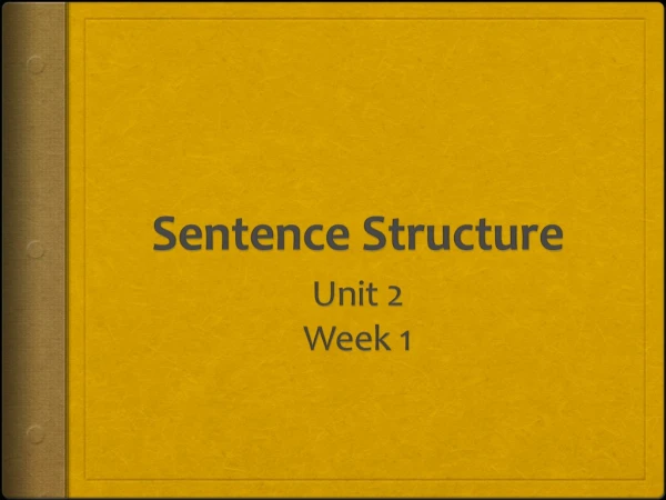 Sentence Structure