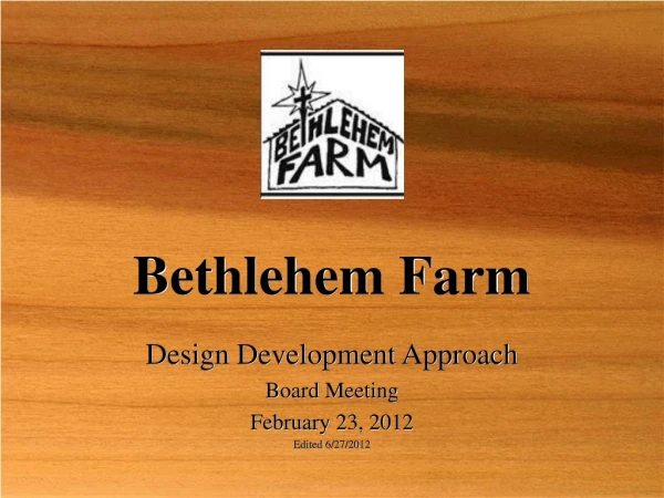 Bethlehem Farm