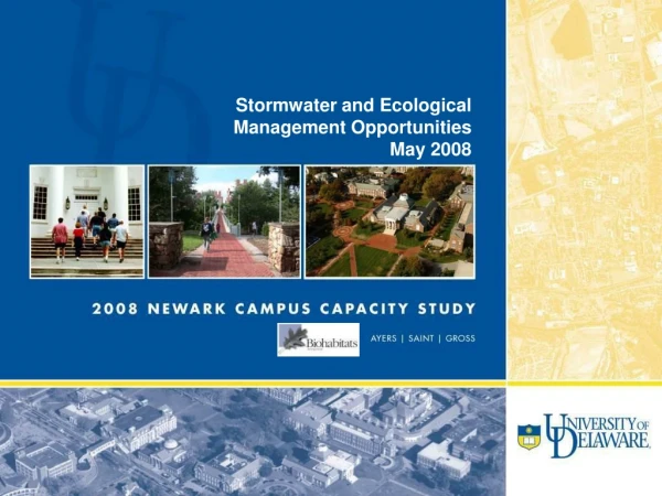 Stormwater and Ecological Management Opportunities May 2008