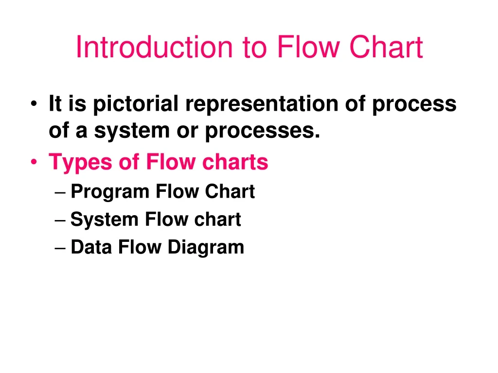 introduction to flow chart