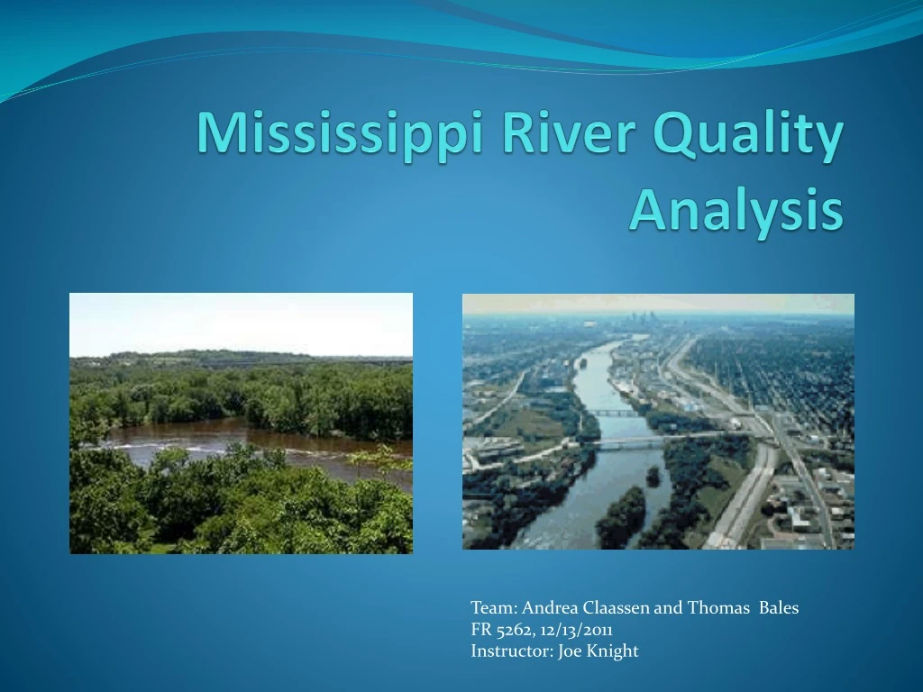 mississippi river quality analysis