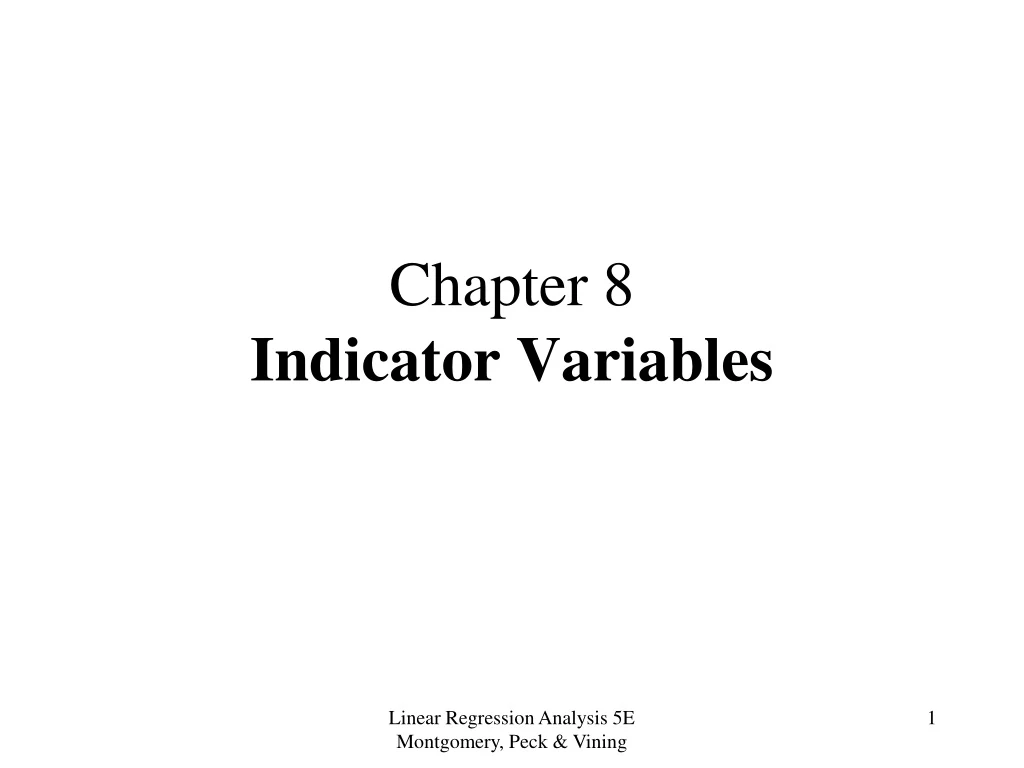 chapter 8 indicator variables