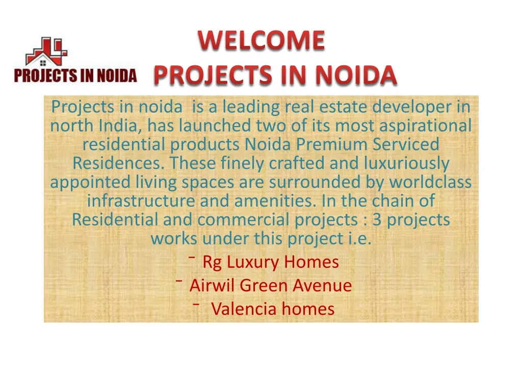 welcome projects in noida