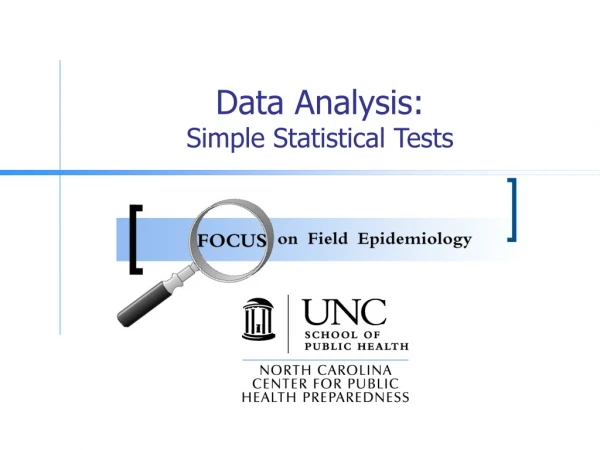 Data Analysis: Simple Statistical Tests