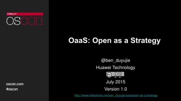 OaaS: Open as a Strategy