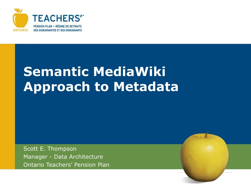 semantic mediawiki approach to metadata