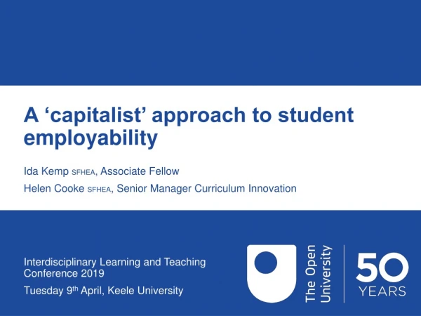A ‘capitalist’ approach to student employability