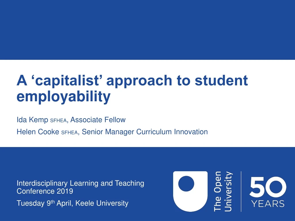 a capitalist approach to student employability