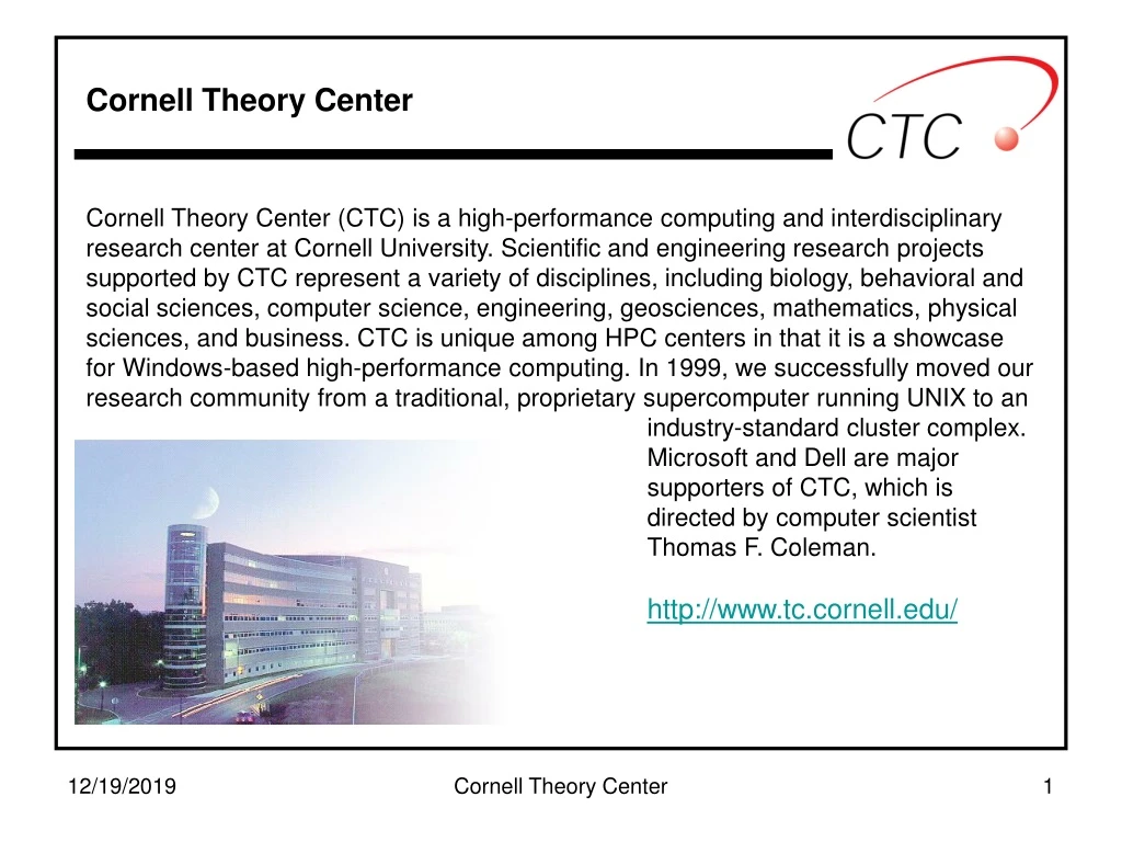 cornell theory center