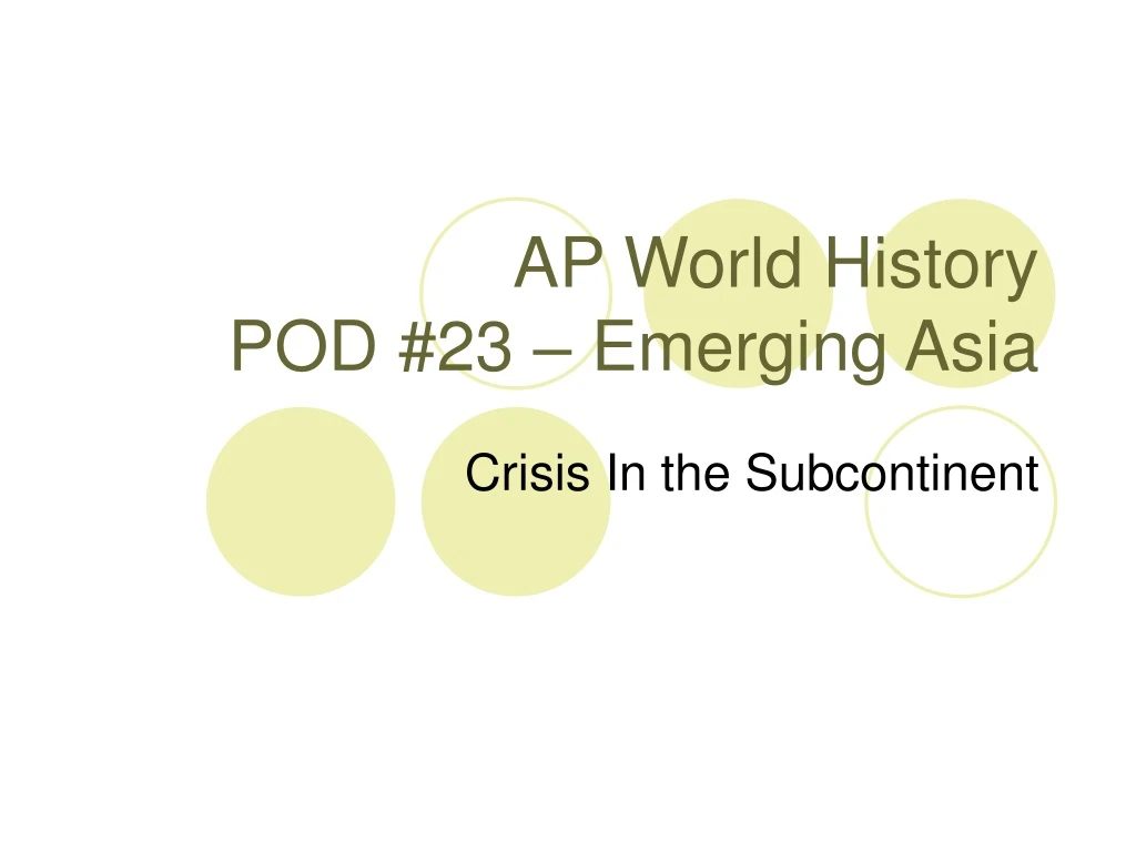 ap world history pod 23 emerging asia