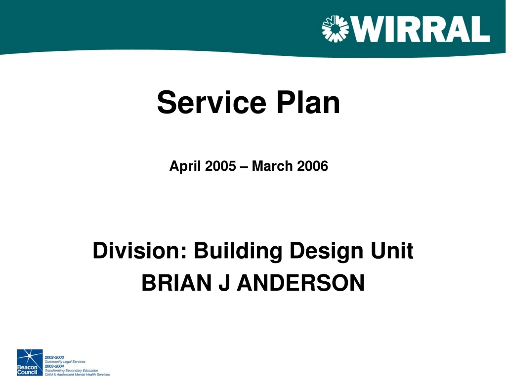 service plan april 2005 march 2006