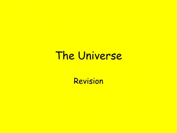 The Universe