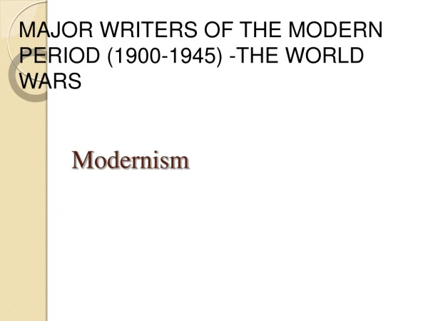 Modernism