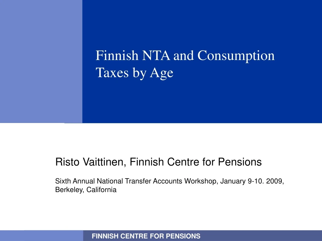 finnish nta and consumption taxes by age