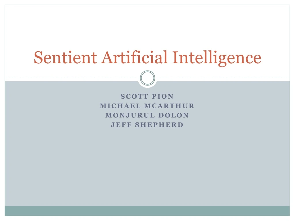 sentient artificial intelligence