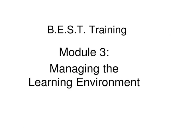 B.E.S.T. Training