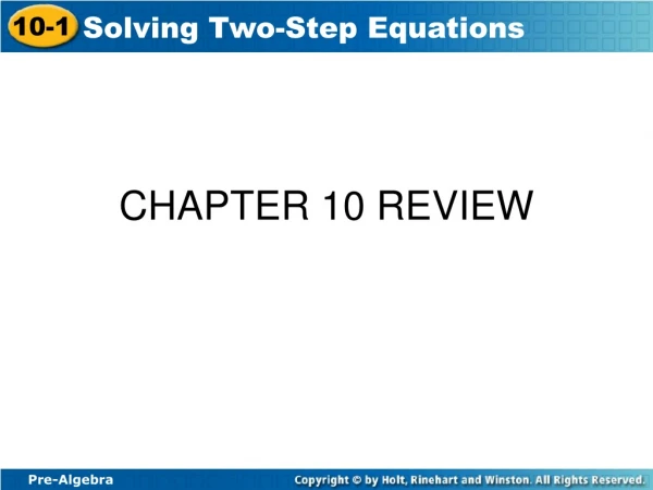 CHAPTER 10 REVIEW