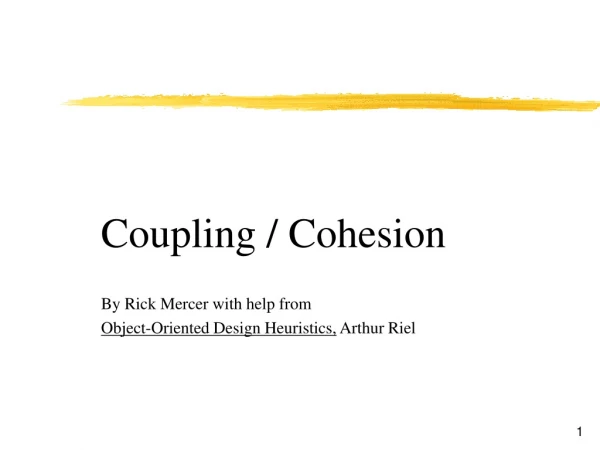 By Rick Mercer with help from Object-Oriented Design Heuristics,  Arthur Riel