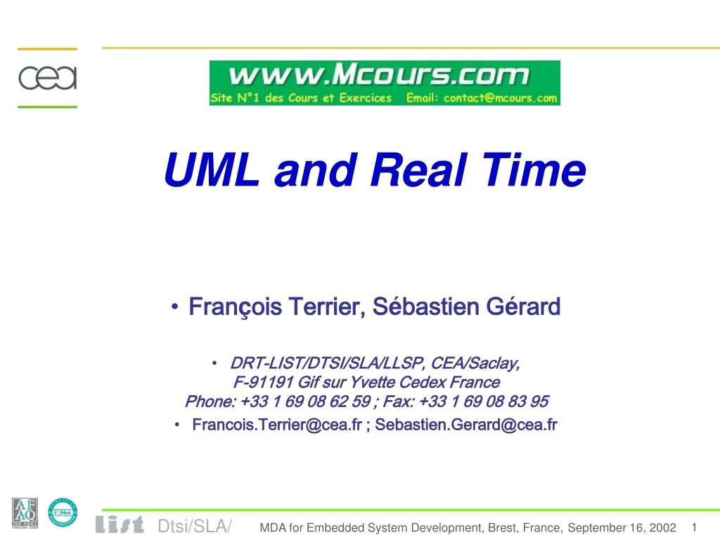 uml and real time