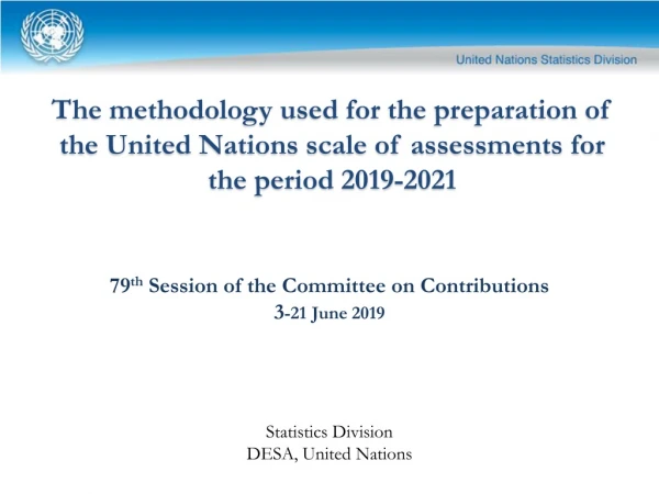 79 th  Session of the Committee on Contributions 3 -21 June 2019