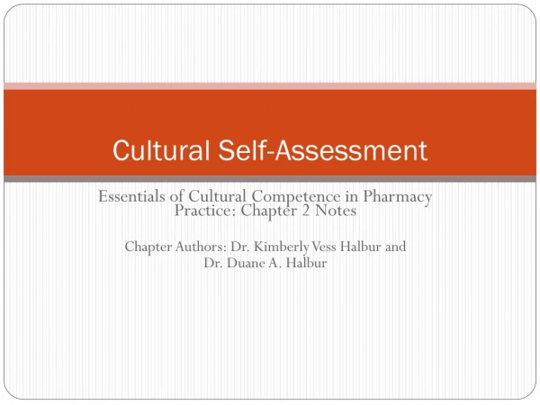 Cultural Self-Assessment
