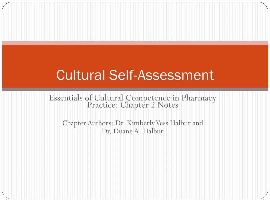 cultural self assessment