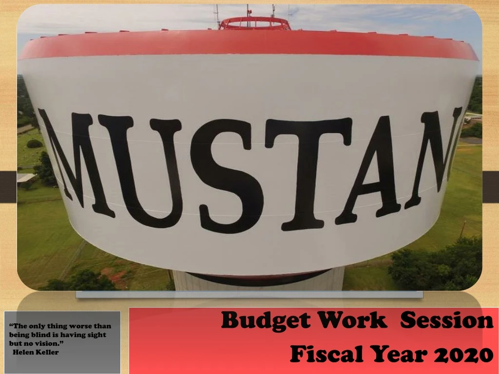 budget work session fiscal year 2020