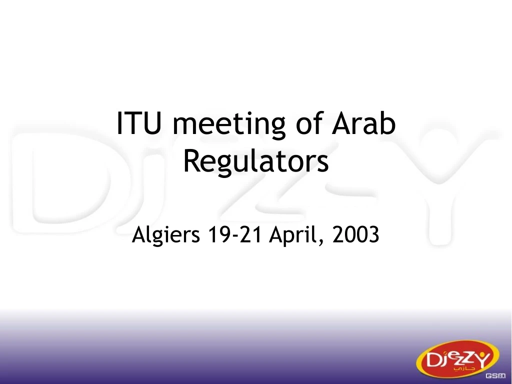 itu meeting of arab regulators