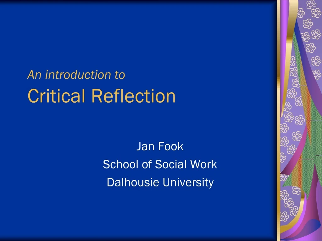 an introduction to critical reflection