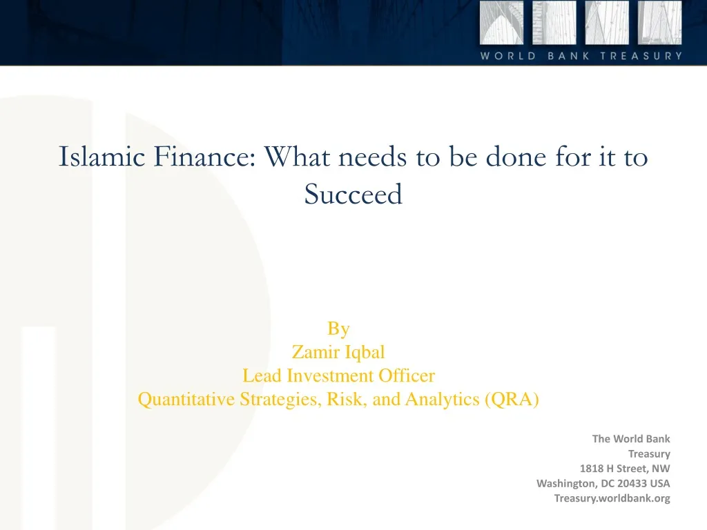 islamic finance what needs to be done for it to succeed
