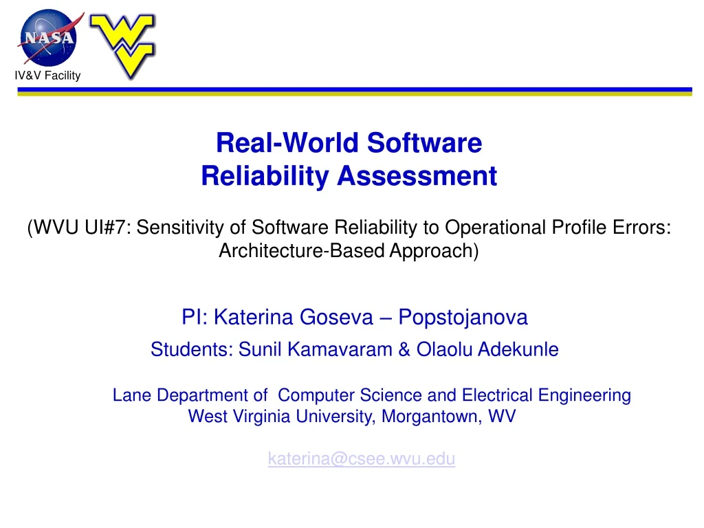 real world software reliability assessment
