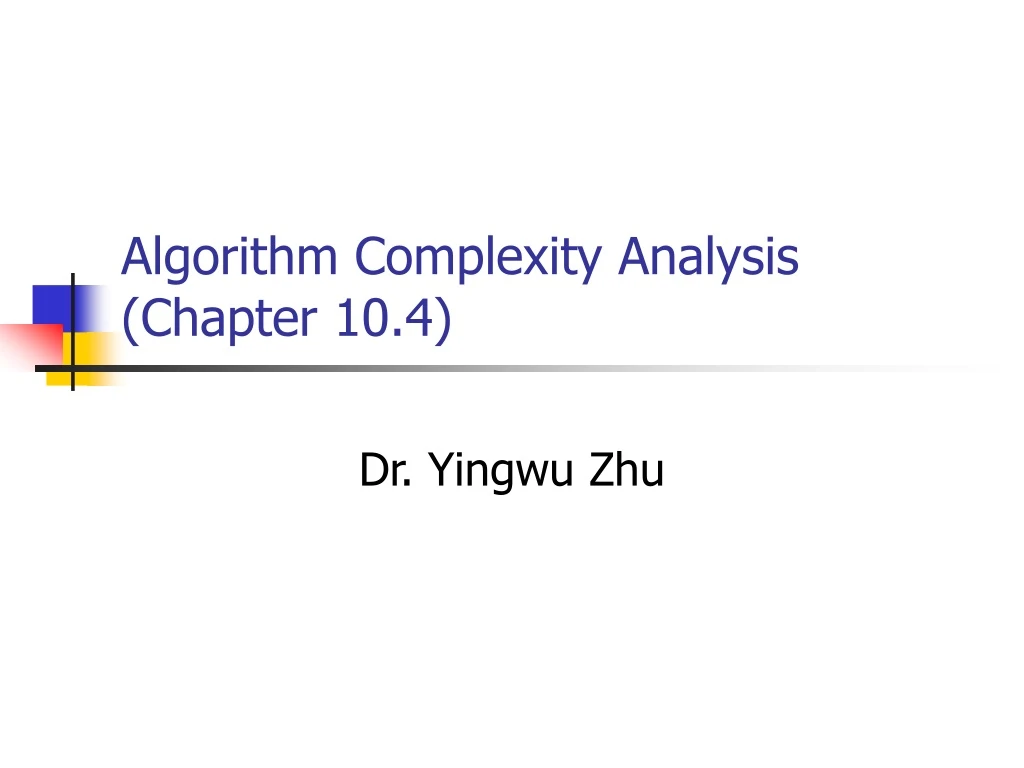 algorithm complexity analysis chapter 10 4