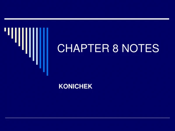 CHAPTER 8 NOTES