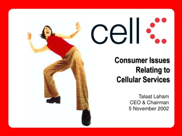 Consumer Issues  Relating to  Cellular Services