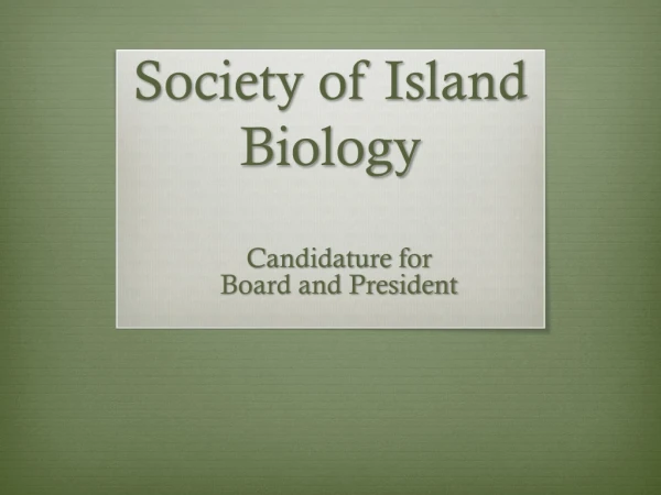 Society of Island Biology