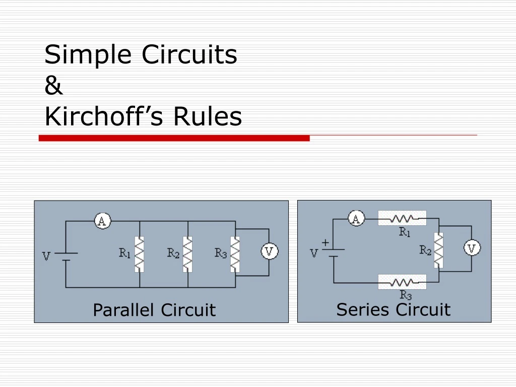 simple circuits kirchoff s rules