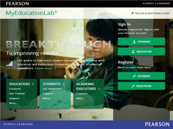 For seamless use of  MyEducationLab ,  optimize your browser  with this simple guided walkthrough