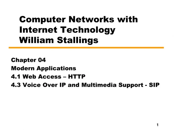 Computer Networks with Internet Technology William Stallings