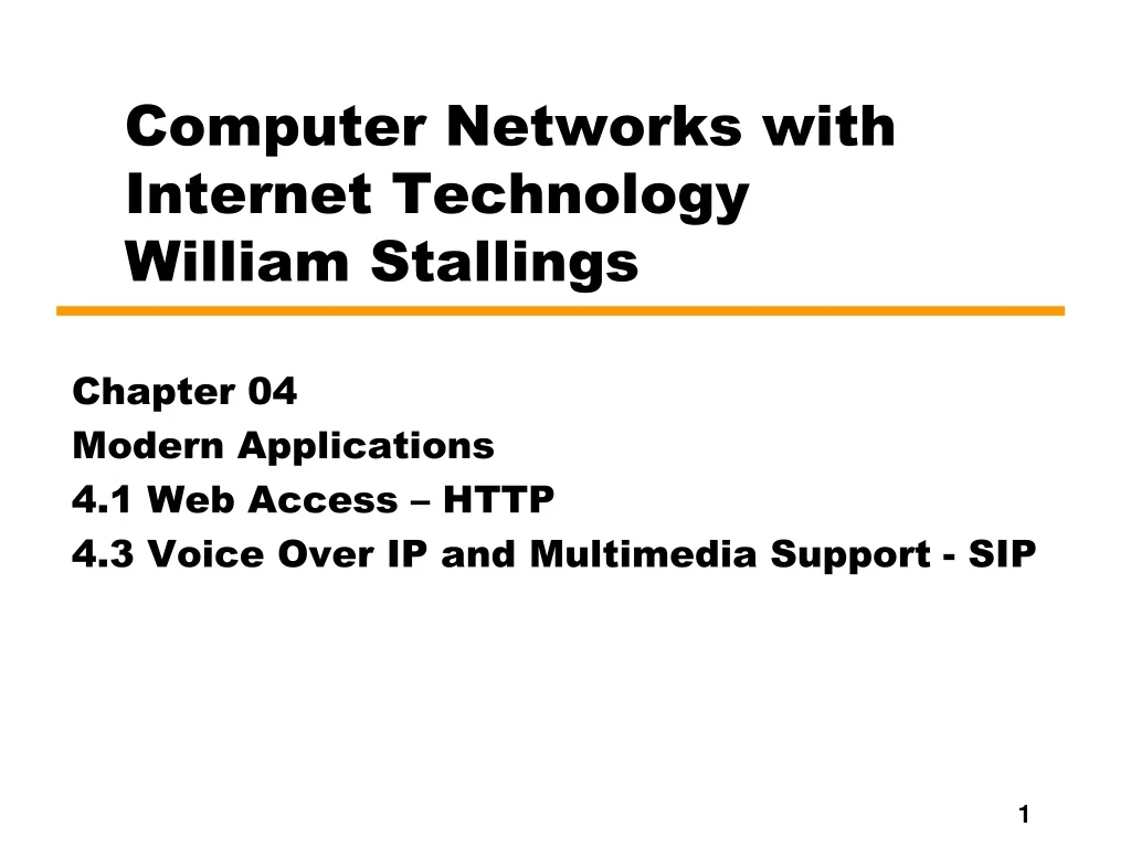 computer networks with internet technology william stallings