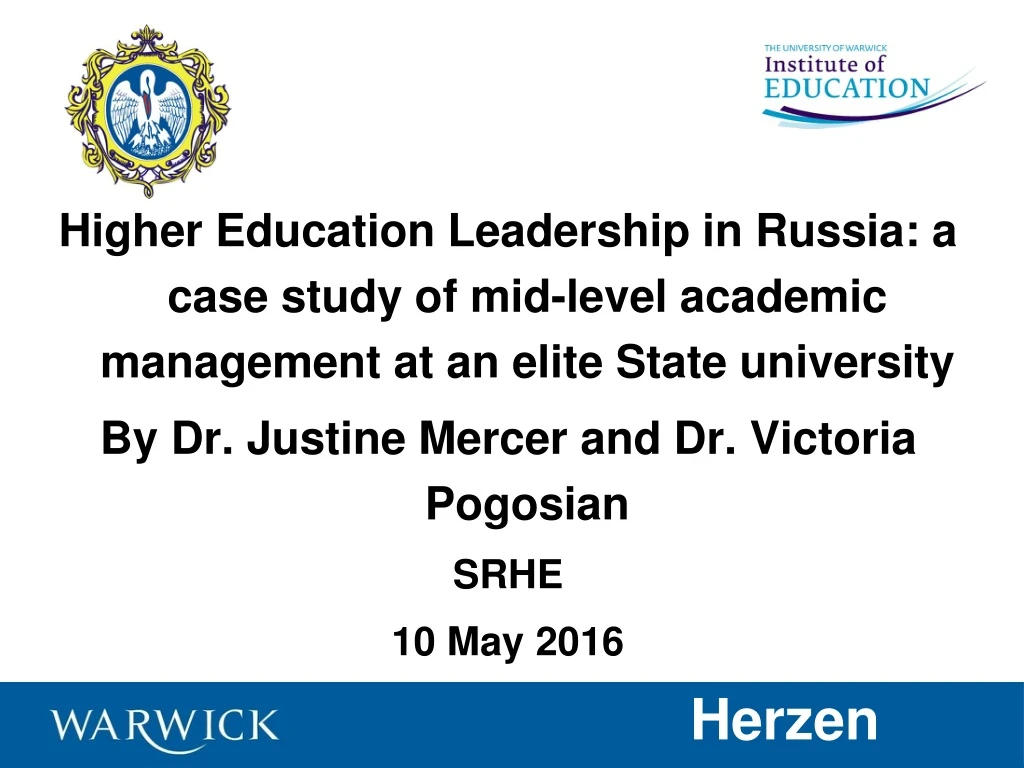higher education leadership in russia a case