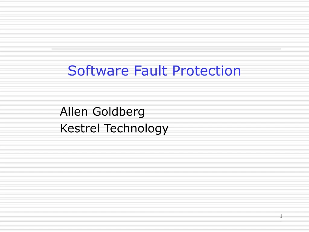 software fault protection