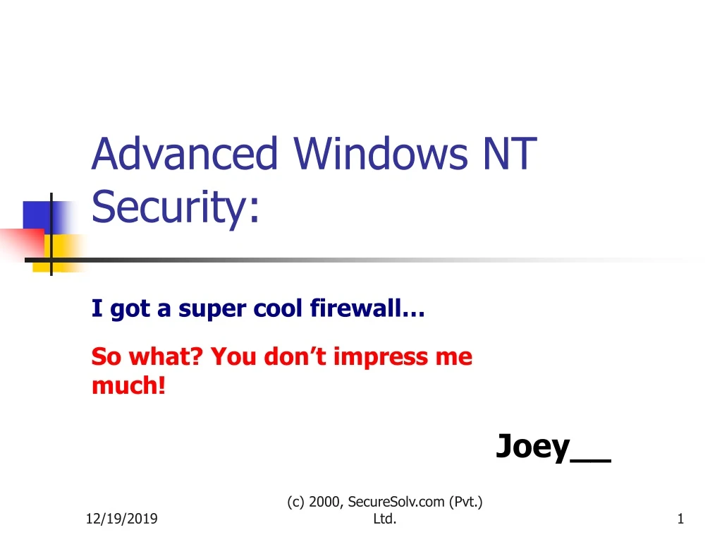 advanced windows nt security