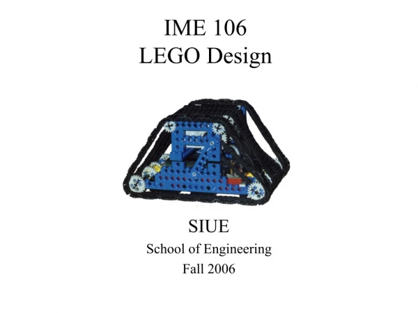 IME 106 LEGO Design
