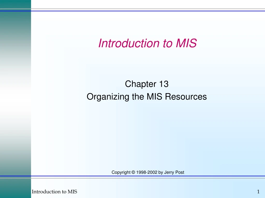 introduction to mis