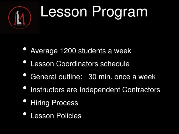 Lesson Program