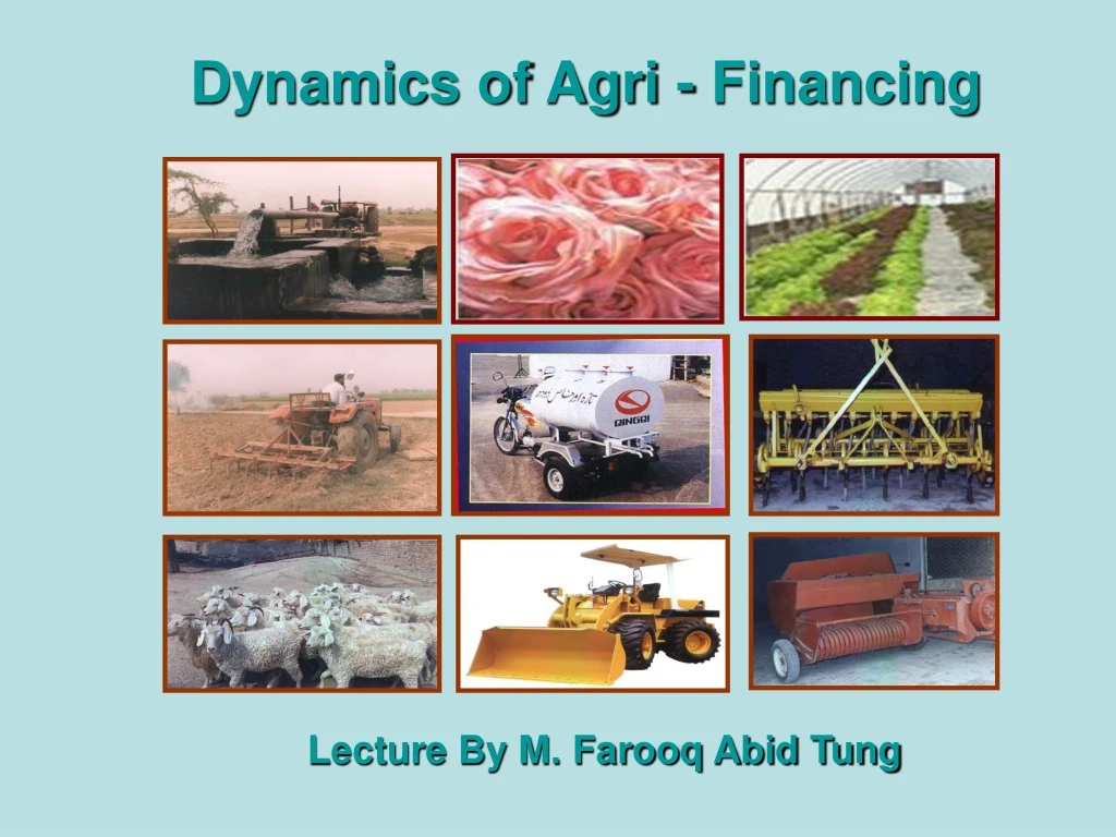 dynamics of agri financing
