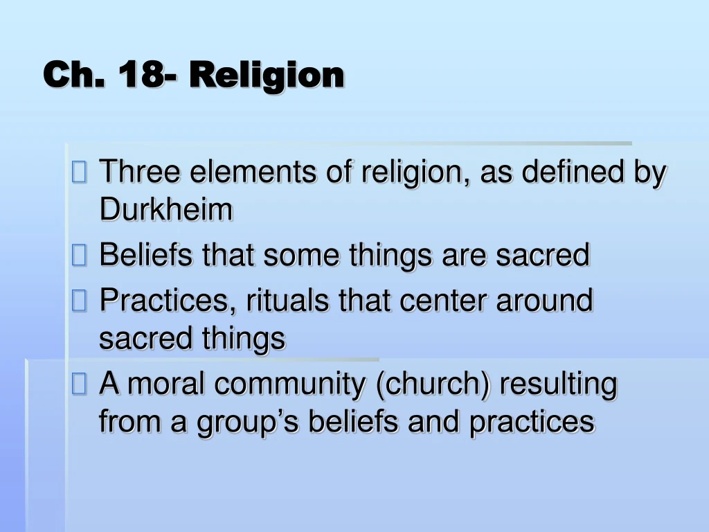 ch 18 religion
