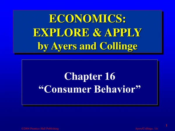 Chapter 16 “Consumer Behavior”